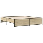 vidaXL Cadre de lit sans matelas chêne sonoma 180x200 cm