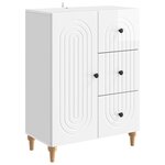 vidaXL Buffet Blanc brillant 66 x 34 5 x 90 cm Bois d'ingénierie