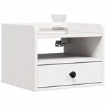 vidaXL Table de chevet Blanc 38 x 36 x 29 5 cm Bois massif en pin