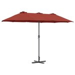 vidaXL Parasol de jardin 370 x 197 x 239 cm Polyester et Aluminium