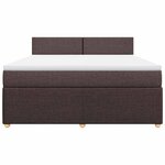vidaXL Sommier à lattes de lit avec matelas Marron foncé 180x200 cm