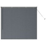 vidaXL Store de Fenêtre avec des rideaux Gris foncé Aluminium