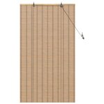vidaXL Store enrouleur Autre Marron Clair 90 x 160 cm Bambou