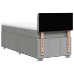 vidaXL Sommier à lattes de lit avec matelas gris clair 80x200 cm tissu