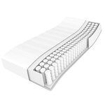 vidaXL Matelas de lit à ressorts ensachés Blanc 80x200x20cm Similicuir