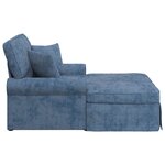 vidaXL Chaise lounge avec jupe avec coussin Bleu 157 x 91 x 91 cm ARES