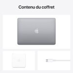 Apple - 13 macbook pro - puce apple m1 - ram 16 go - stockage 512 go ssd - gris sidéral