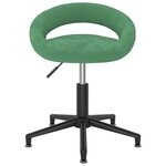 vidaXL Chaises pivotantes à manger lot de 2 vert foncé velours