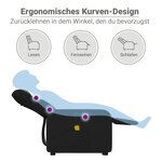 vidaXL Fauteuil inclinable de massage électrique noir similicuir