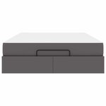 vidaXL Cadre de lit avec matelas Gris 140 x 200 cm Faux cuir