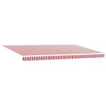 vidaXL Auvent Rétractable Rouge  Blanc 500 × 300 cm Tissu  Métal