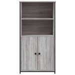 vidaXL Buffet haut sonoma gris 62x36x121 5 cm bois d'ingénierie