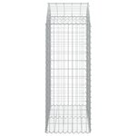 vidaXL Panier de gabions arqué 100x50x120/140 cm Fer galvanisé