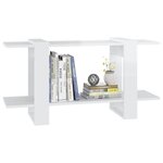 vidaXL Bibliothèque Blanc brillant 100x30x51 cm bois d'ingénierie