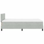 vidaXL Lit à ressorts avec matelas Gris clair 120 x 190 cm tissu