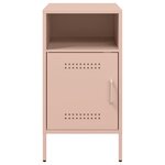 vidaXL Tables de chevet 2 Pièces rose 36x39x68 cm acier