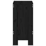 vidaXL Tabourets de bar lot de 2 noir 40x36x75 cm bois massif de pin