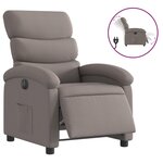 vidaXL Fauteuil inclinable électrique Taupe Tissu