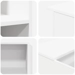 vidaXL Bureau de réception Blanc 100x50x103 5 cm Bois d'ingénierie