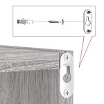 vidaXL Étagères cube murales 4 Pièces sonoma gris 30x15x30 cm