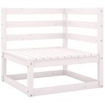 vidaXL Canapé d'angle de jardin coussins anthracite Bois de pin massif