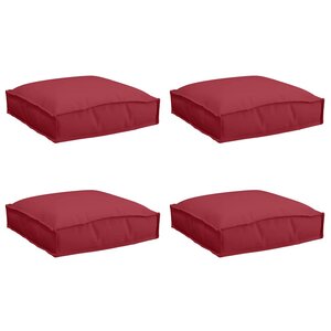 vidaXL Coussin pour assise de palette 4 Pièces Bordeaux 40 x 40 x 8 cm