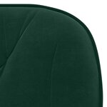 vidaXL Chaise pivotante de bureau Vert foncé Velours