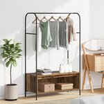 vidaXL Porte-vêtements avec étagères Bois ancien 100x44x160 cm