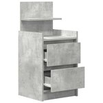 vidaXL Table de chevet avec 2 tiroirs gris béton 38x34x80 cm