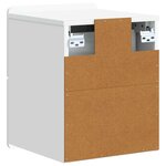 vidaXL Cabinet de chevet mural avec tiroir Blanc 33 x 34 5 x 43 cm