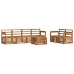 vidaXL Ensemble de canapés d'extérieur 7 pc Naturel