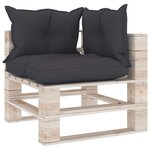 Vidaxl salon de jardin palette 8 pièces avec coussins bois de pin