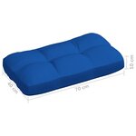 vidaXL Coussins de canapé palette 7 Pièces Bleu royal