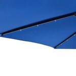 vidaXL Parasol de jardin LED mât en acier bleu azuré 225x225x212 cm