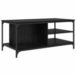 vidaXL Table basse Chêne noir 100 x 50 x 45 cm Bois d'ingénierie