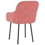 vidaXL Chaises à manger lot de 2 Rose Velours