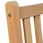 vidaXL Chaises de jardin lot de 2 et coussins noir Bois de teck massif