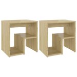vidaXL Tables de chevet 2Pièces chêne sonoma 40x30x40cm bois d'ingénierie