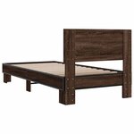 vidaXL Cadre de lit sans matelas chêne marron 90x190 cm