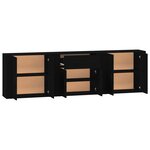 vidaXL Buffets 3 Pièces noir bois d'ingénierie