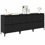 vidaXL Buffets 3 Pièces Chêne noir 60 x 35 x 70 cm Bois d'ingénierie