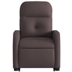 vidaXL Fauteuil inclinable marron foncé tissu
