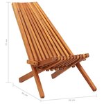 vidaXL Chaise pliable d'extérieur Bois d'acacia solide