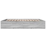 vidaXL Cadre de lit sans matelas sonoma gris 200x200 cm