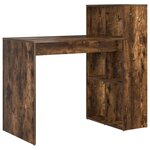 vidaXL Bureau Chêne fumé 108 x 55 x 103 5 cm Bois d'ingénierie