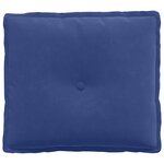 vidaXL Coussin de Dos Bleu police 50 x 45 cm Tissu en velours côtelé