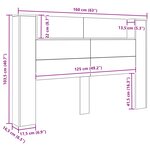 vidaXL Cabinet de Tête de Lit avec LED Chêne Artisanal
