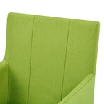 vidaXL Chaises à manger avec accoudoirs lot de 2 vert tissu