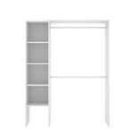 Dressing extensible à montage réversible 1 colonne et 2 penderies - Mélamine blanc 139 5 x 40 x Hauteur 187 cm