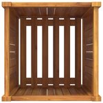 vidaXL Jardinière avec doublure 42x42x75 cm bois massif d'acacia